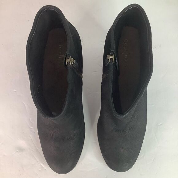Cole Haan NikeAir Chelsea Black Leather Suede Women’s Ankle Boots Sz 8.5 - Picture 5 of 13
